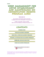 Weed Management for Cover Establishment and Maintenance on Conservation Reserve Program Acres