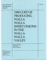 1989 cost of producing Walla Walla sweet onions in the Walla Walla Valley