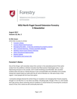 WSU North Puget Sound Extension Forestry E-Newsletter, August 2017