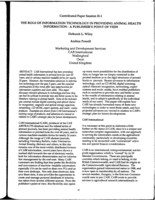 The role of information technology in providing animal health information - a publisher's point of view