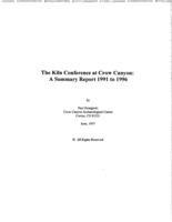The Kiln Conference at Crow Canyon: A Summary Report, 1991 to 1996