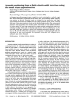 Acoustic scattering from a fluid-elastic solid interface using the small slope approximation