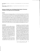 Biology and habitat use of the Mazama pocket gopher (Thomomys mazama) in the Puget Sound Area Washington