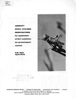 Aircraft spray systems modifications for application of ULV malathion for grasshopper control