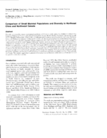 Comparison of Small Mammal Populations and Diversity in Northeast China and Northwest Canada