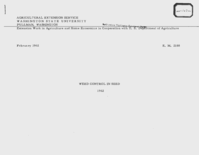 Weed control in seed 1962