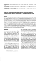 Long-term influence of glyphosate herbicide on demography and diversity of small mammal communities in coastal coniferous forest