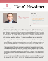 Dean's Newsletter, July 2014