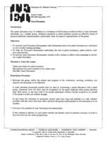 Leader's Guide: Panel discussion