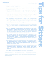 Tips for sitters: Toward a " sitting" philosophy
