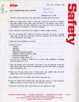 Safety suggestions for playtime