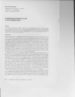 Archaeological Evidence of Elk in the Columbia Basin