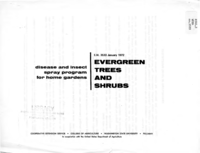 Disease and insect spray program for home gardens: Evergreen trees and shrubs