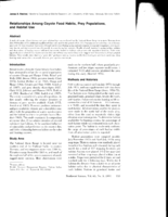 Relationships Among Coyote Food Habits, Prey Populations, and Habitat Use