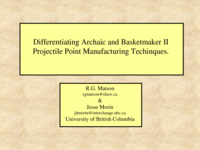 Differentiating archaic and Basketmaker II projectile point manufacturing techniques