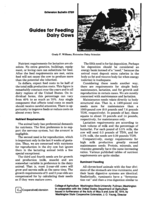 Guides for feeding dairy cows