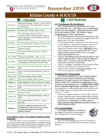 WSU Kittitas County Extension 4-H Focus, November 2019