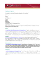RCM News, April 2013