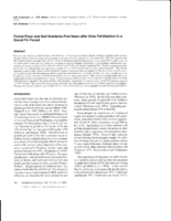 Forest floor and soil nutrients five years after urea fertilization in a grand Fir forest