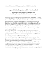 Impacts of ambient temperature on IPM of cereal leaf beetle and Russian wheat aphid in SE Washington State