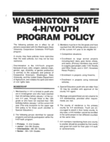 Washington state 4-H/youth program policy