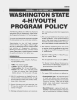 Washington state 4-H/youth program policy