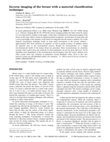 Inverse imaging of the breast with a material classification technique