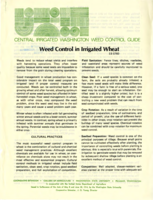 Weed control in irrigated wheat