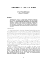 Gender Bias in a Virtual World