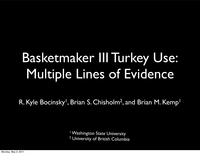 Basketmaker III turkey use: Multiple lines of evidence