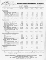 Washington state commodity data sheet: Sweet corn