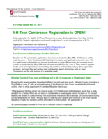 4-H Friday Update, May 27, 2011