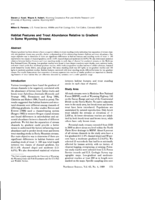 Habitat Features and Trout Abundance Relative to Gradient in Some Wyoming Streams