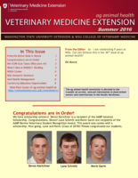 Veterinary Medicine Extension Newsletter, Summer 2016