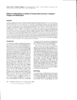 Effects of disturbance on birds of conservation concern in Eastern Oregon and Washington