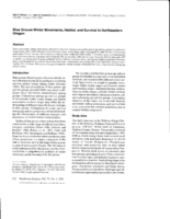 Blue grouse winter movements, habitat, and survival in northeastern Oregon