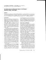 An Aerial Census of Mountain Goats in the Olympic Mountain Range, Washington