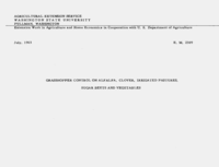 Grasshopper control on alfalfa, clover, irrigated pastures, sugar beets and vegetables