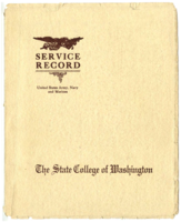 Service record, United States Army, Navy, and Marines, the State College of Washington
