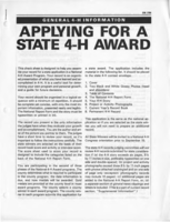 Applying for a state 4-H award