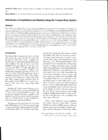 Distribution of Amphibians and Reptiles along the Truckee River System