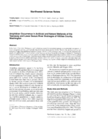 Amphibian occurrence in artificial and natural wetlands of the Teanaway and lower Swauk River drainages of Kittitas County, Washington