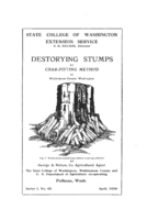 Destroying stumps by char-pitting method