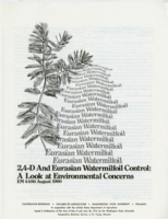 2, 4-D and Eurasian watermilfoil control: a look at environmental concerns