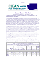 Animal Manure Data Sheet