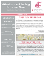 Viticulture and Enology Extension News, Spring 2016