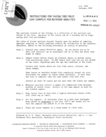 Instructions for taking tree fruit leaf samples for nutrient analysis