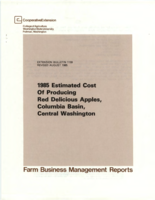 1985 estimated cost of producing red delicious apples, Columbia Basin, central Washington.