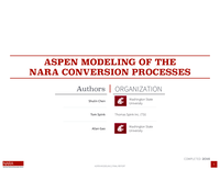 Aspen Modeling of the NARA Conversion Processes