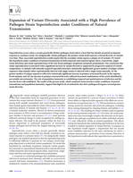 Expansion of variant diversity associated with high prevalence of pathogen strain superinfection under conditions of natural transmission
